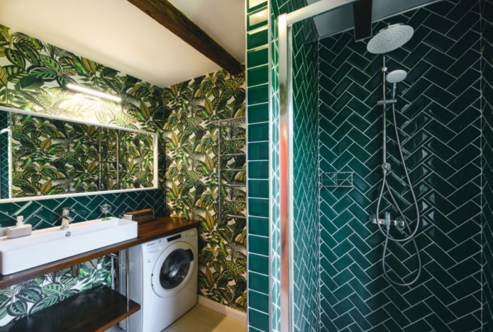 tropical print in the bathroom tropical print in the bathroom