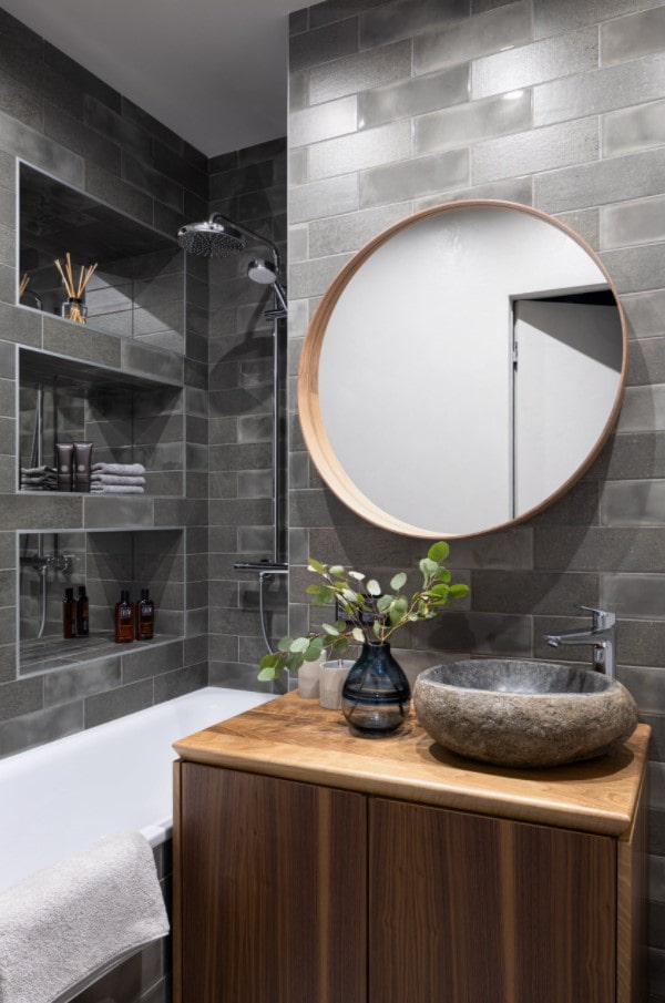 niches in the bathroom wall as shelves niches in the bathroom wall as shelves