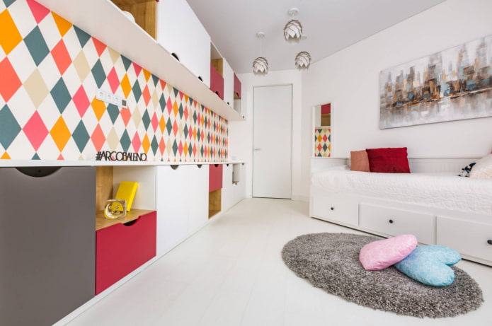 bright furniture in the nursery
