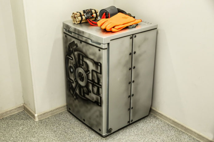 Painted refrigerator