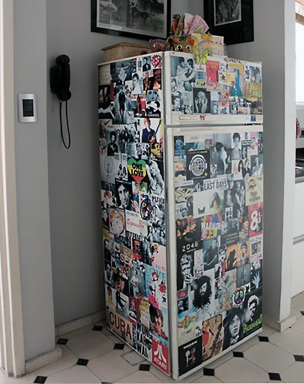 Photos on the fridge