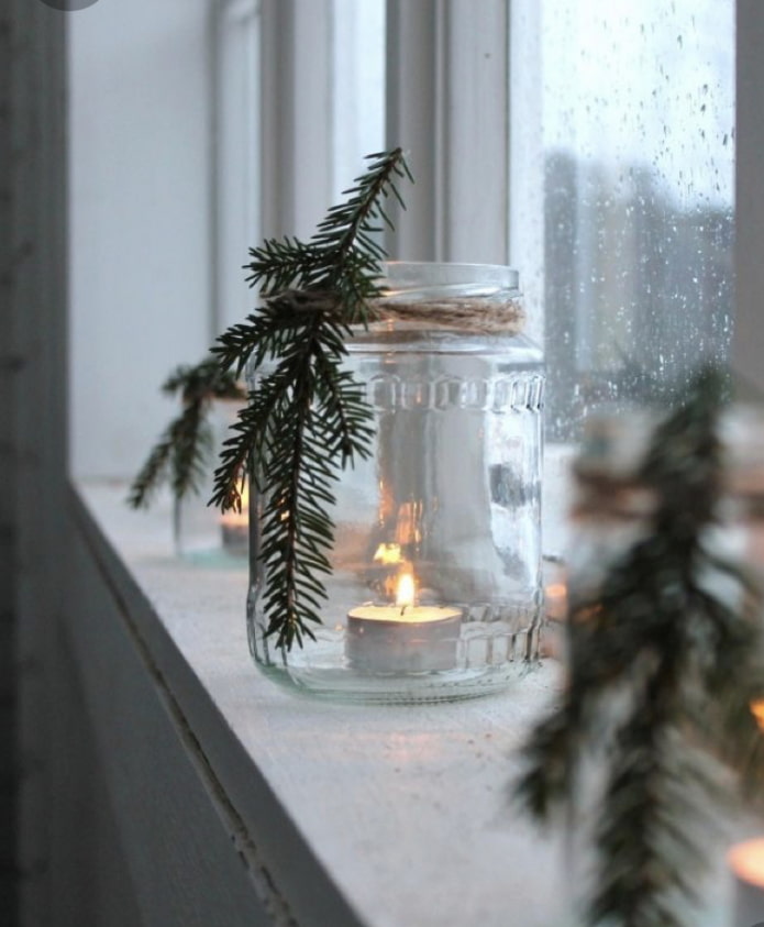 A candle in a jar A candle in a jar