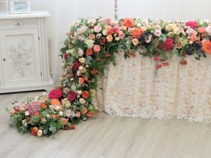 flower garland on sofa flower garland on sofa