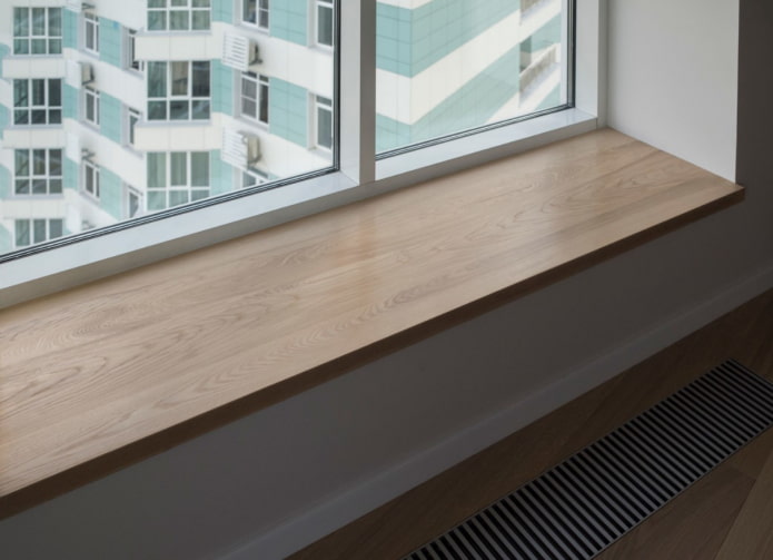 stylish wooden window sill