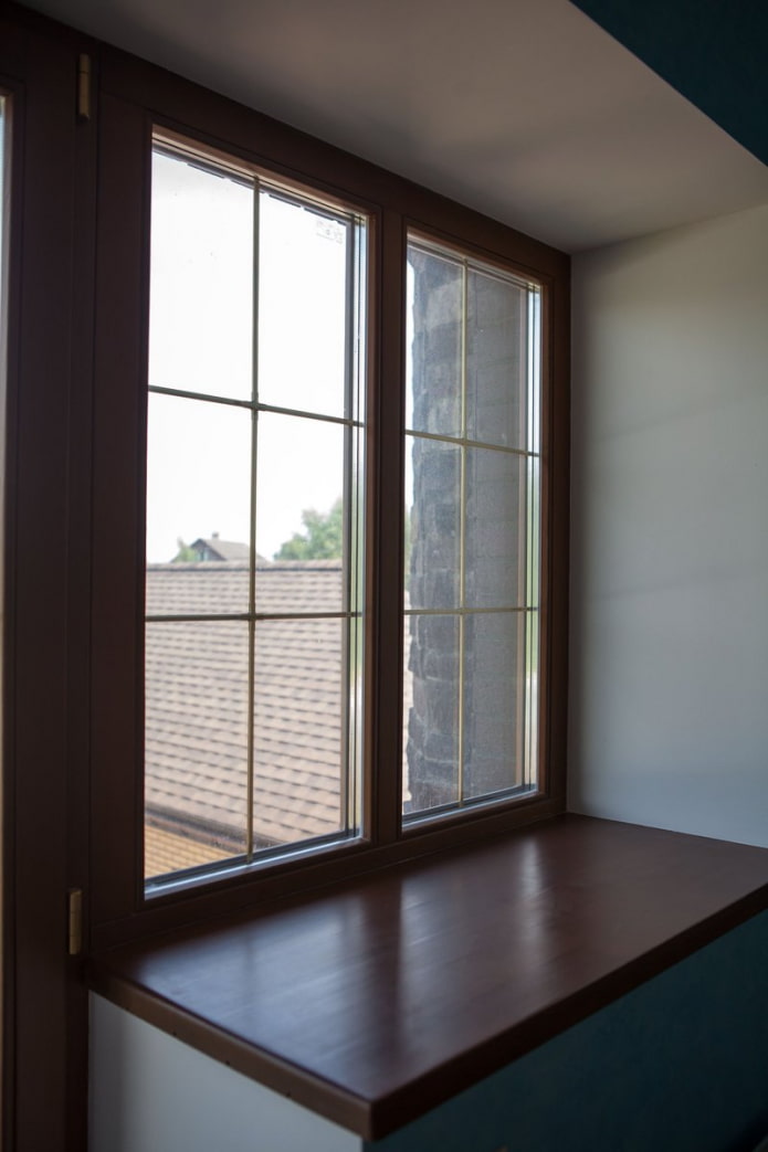 frame and window sill under a tree