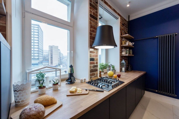 window sill in the kitchen