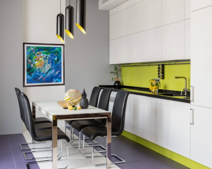 table with chairs in the kitchen