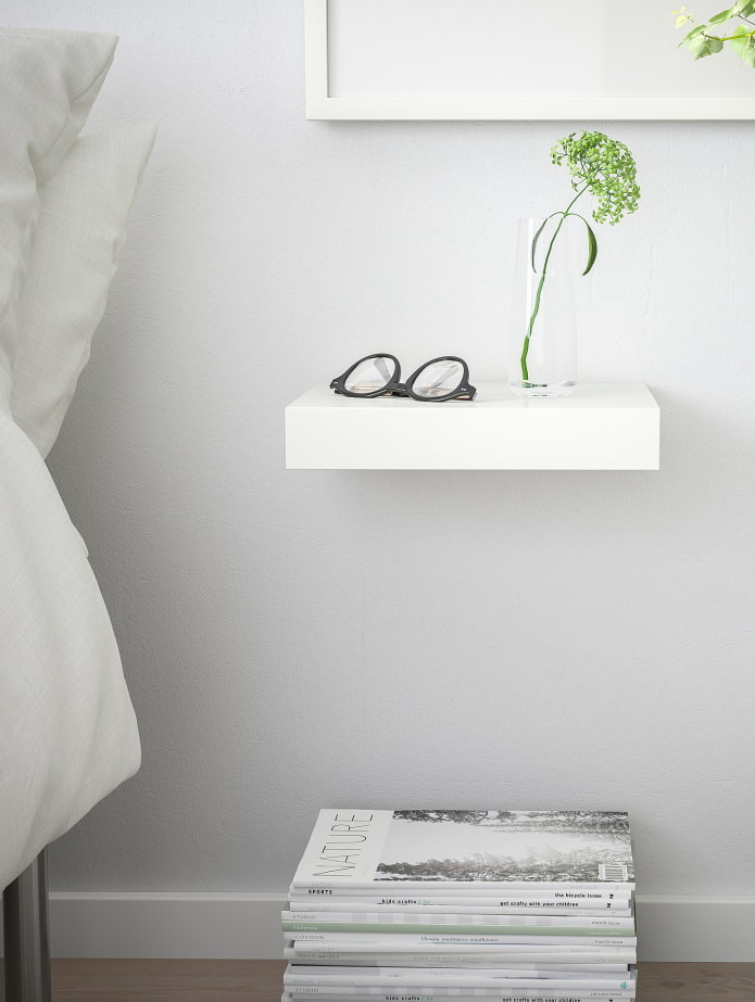LACK shelf instead of a bedside table LACK shelf instead of a bedside table