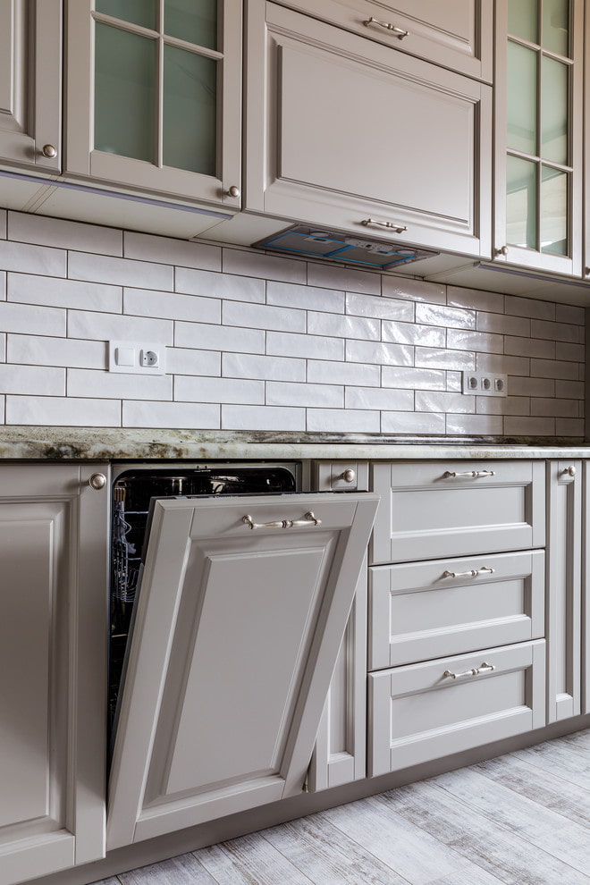 Dishwasher in the kitchen Dishwasher in the kitchen