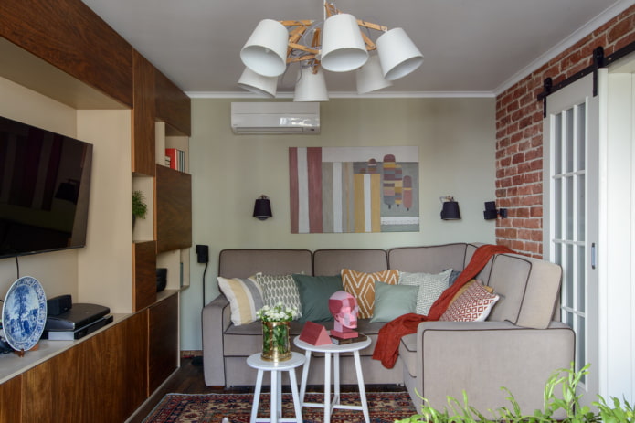 Multi-colored pillows