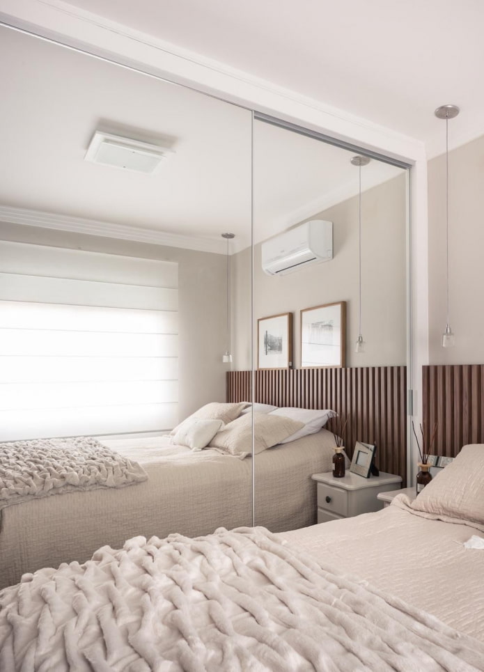 paintings above the bed