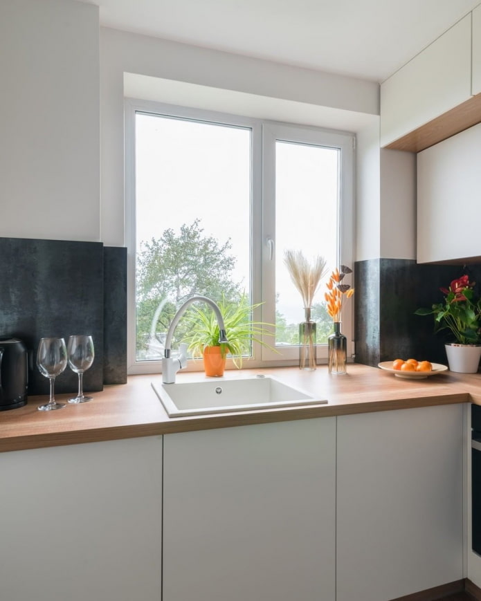 corner kitchen under the window corner kitchen under the window