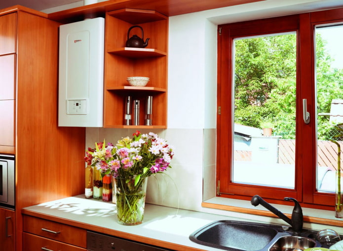 gas boiler in the kitchen gas boiler in the kitchen