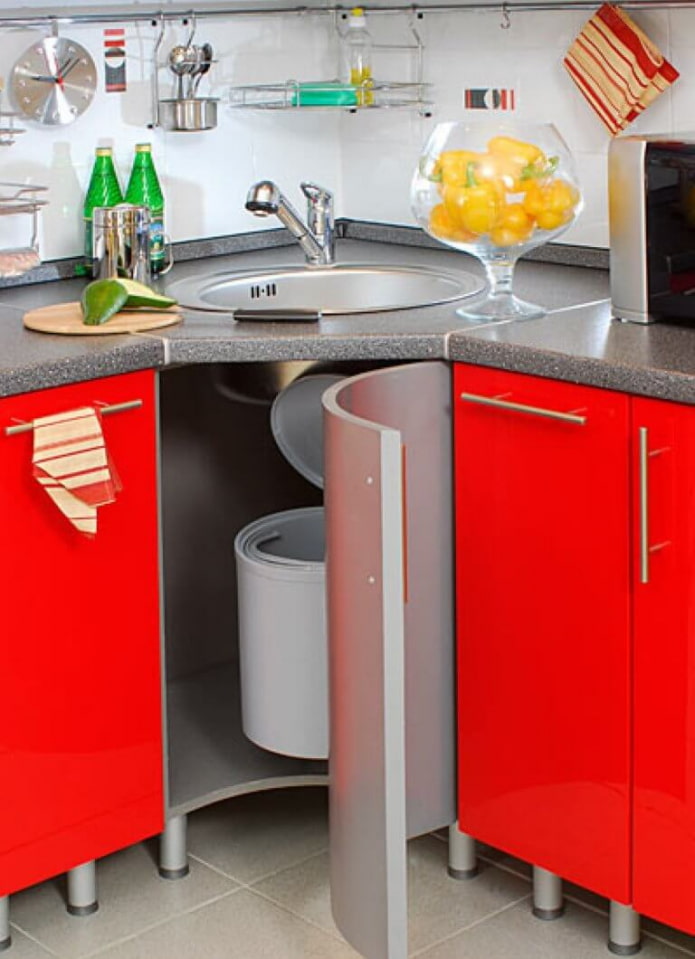 trash can under the sink