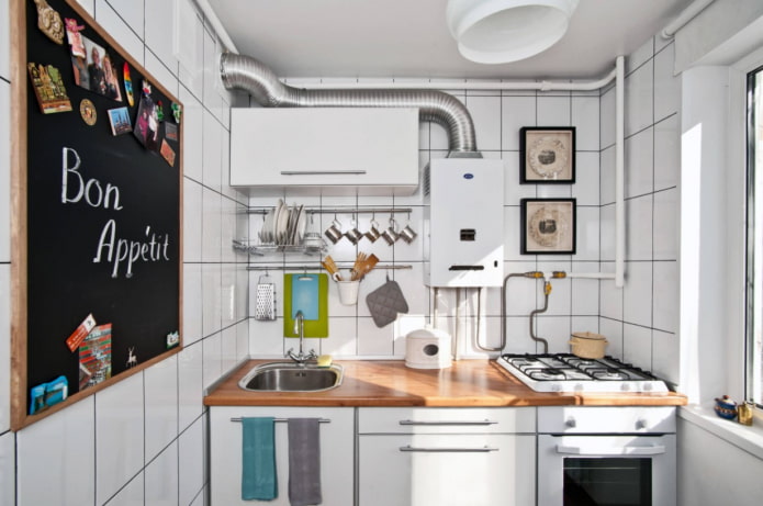 scandi style kitchen with gas