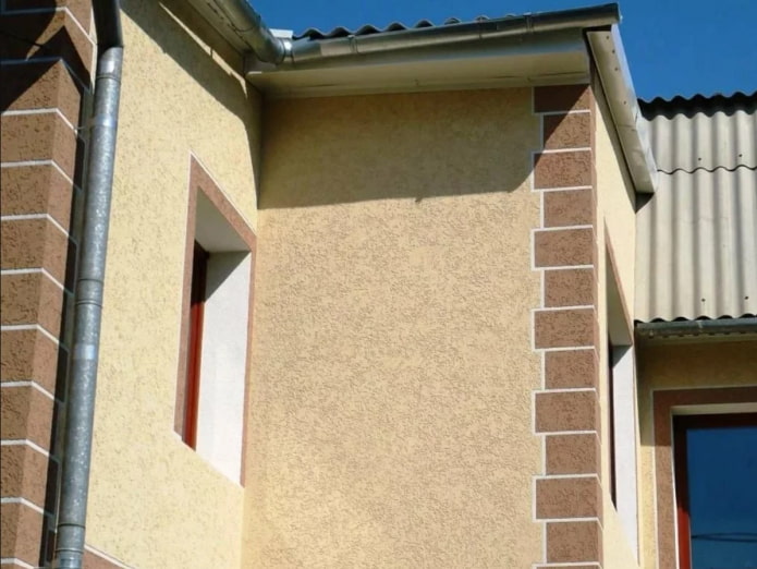 finishing the house outside with plaster