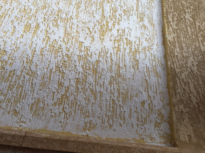 painting the walls with a dry brush