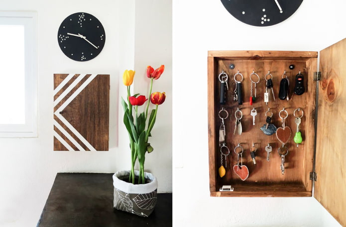 Key holder with door