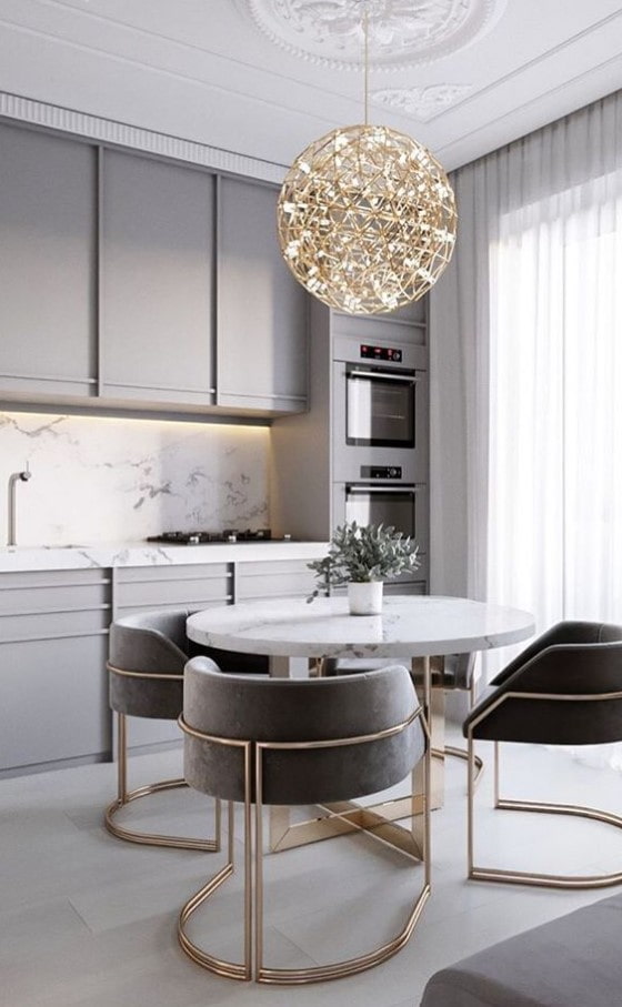 chairs with golden legs