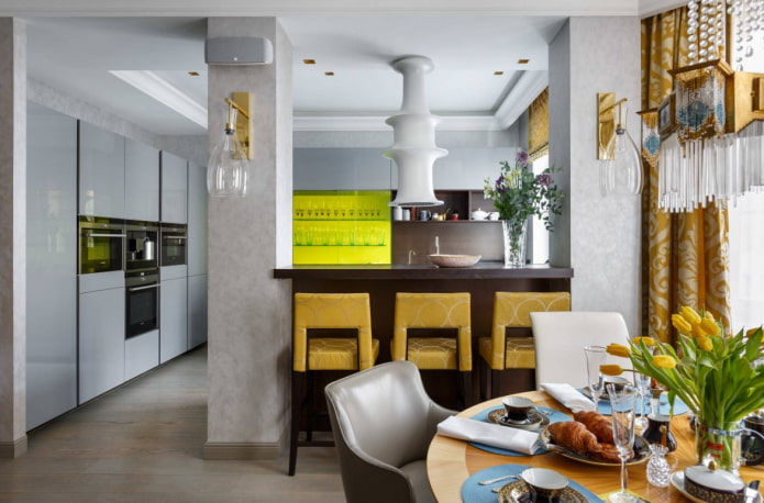 gold kitchen textiles