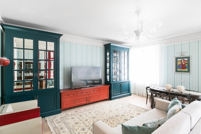 Display cabinet in the TV area Display cabinet in the TV area