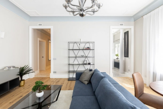 living room with dining area