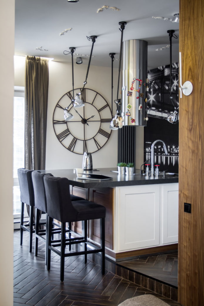 large clock in the apartment