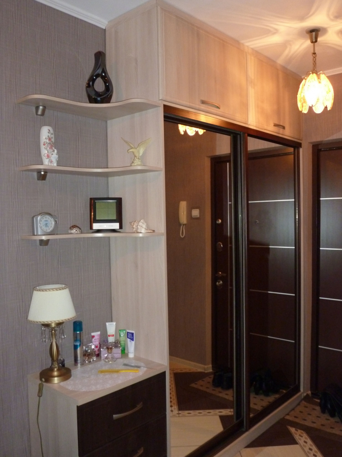 hallway with mezzanine