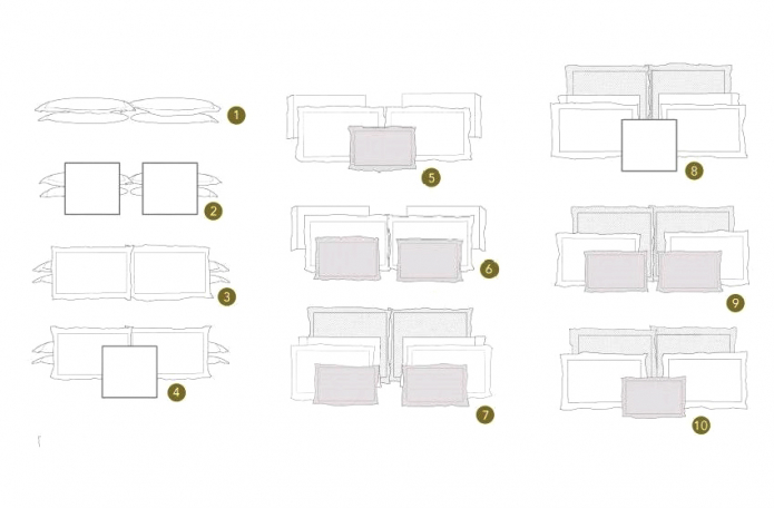 Pillow arrangement methods
