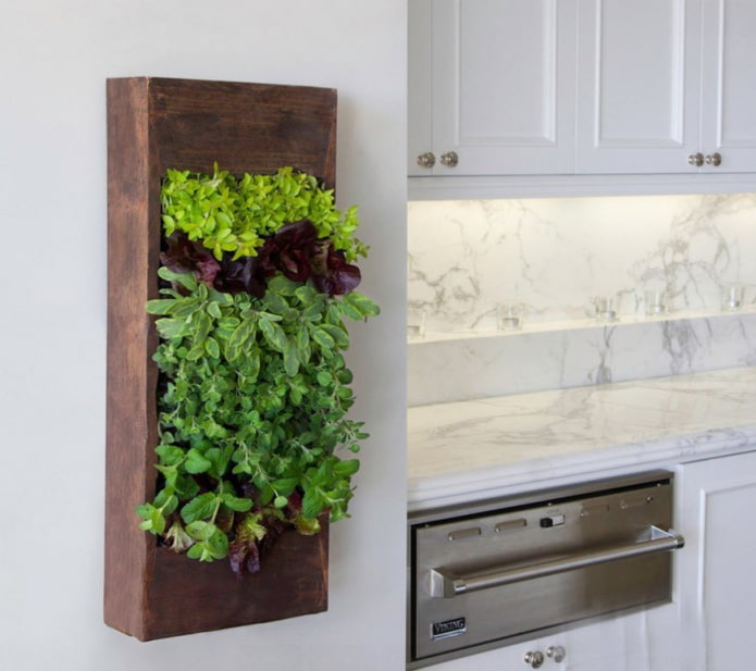 green panel for the kitchen