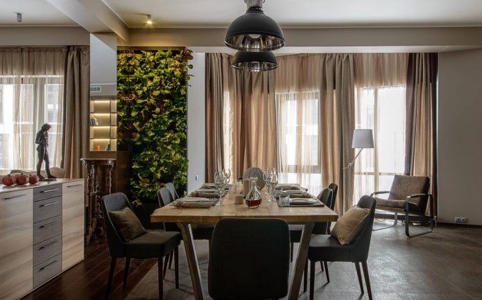 panels on the wall of the house