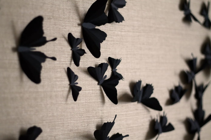 black butterflies on the wall black butterflies on the wall
