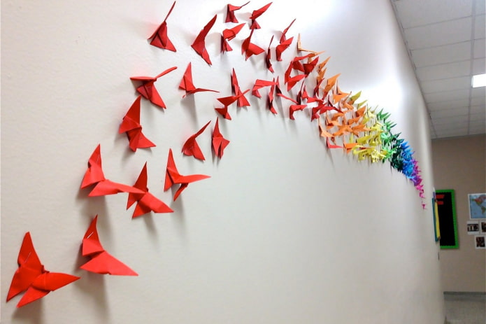 origami butterflies on the wall origami butterflies on the wall