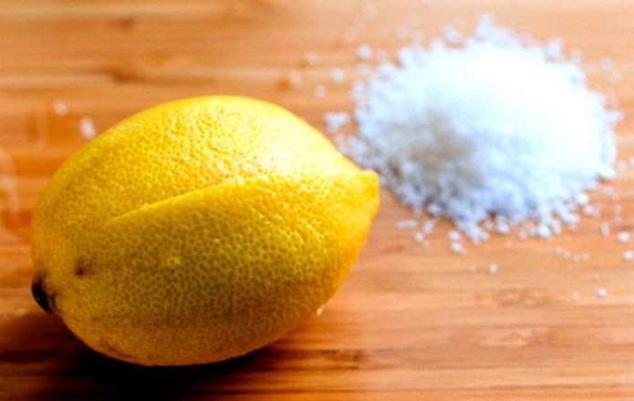 lemon and salt