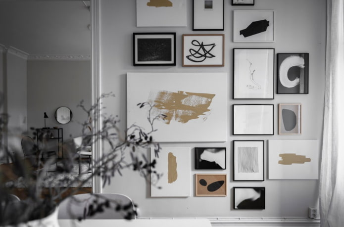 abstract posters in the interior