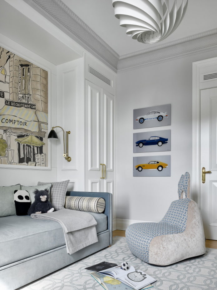 retro posters in the nursery