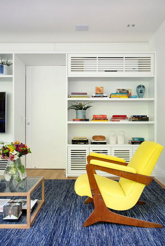 Air conditioner above the rack