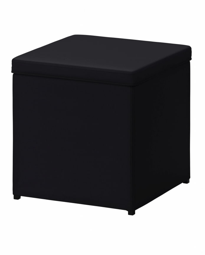 Black pouf Black pouf