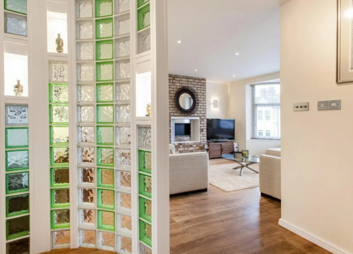 glass block partition