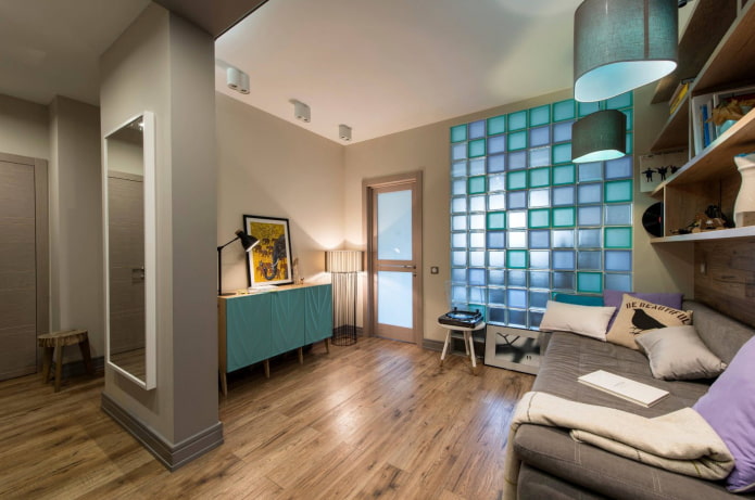 glass wall in the interior