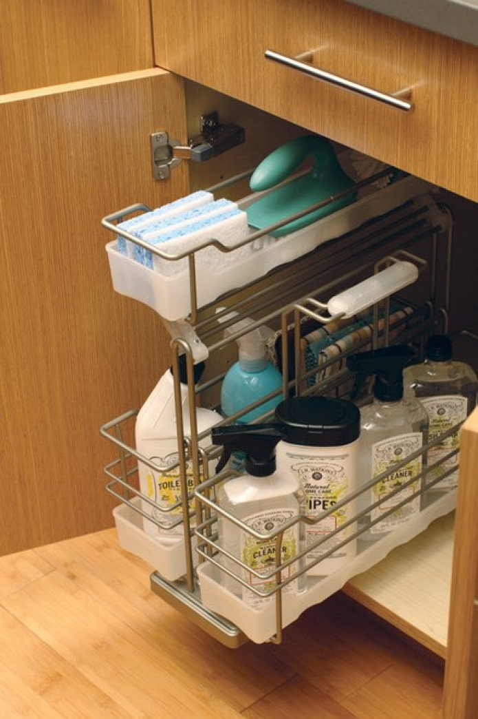 Cleaning products under the curbstone