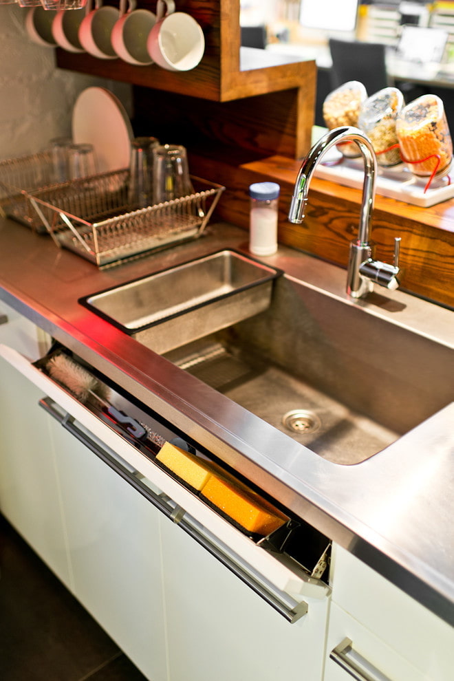 Sponges under the sink