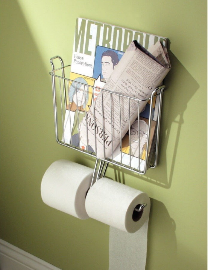 Holder for magazines and toilet paper Holder for magazines and toilet paper