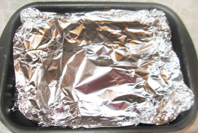 foil on a baking sheet foil on a baking sheet