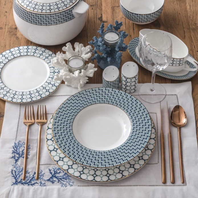 plates in the table setting plates in the table setting