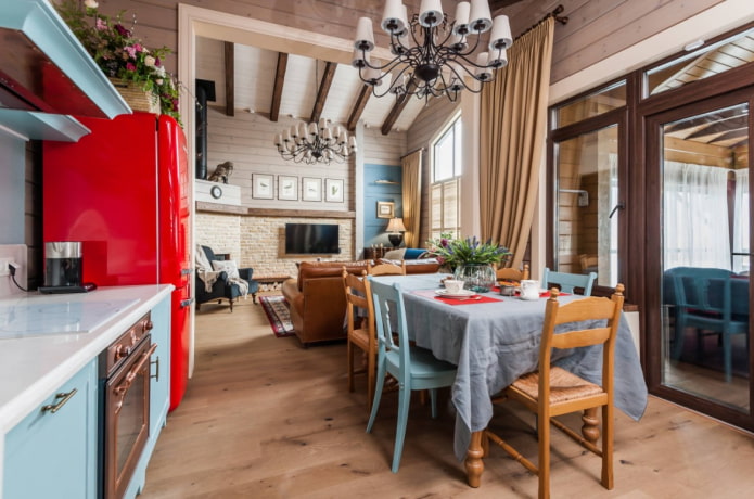 wrinkled tablecloth in the interior