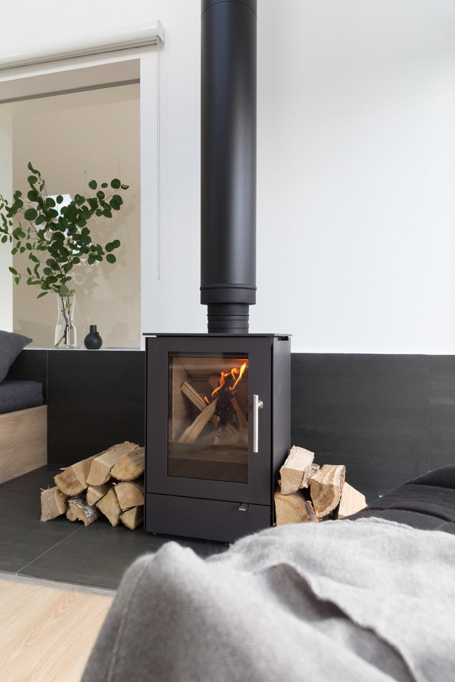 Potbelly stove in the style of minimalism Potbelly stove in the style of minimalism