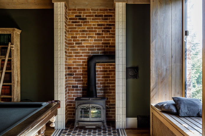 Potbelly stove in a loft Potbelly stove in a loft