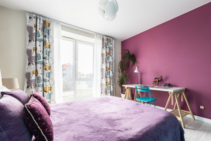 Purple bedroom