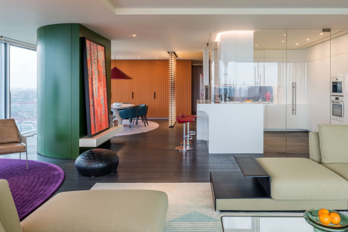 large kitchen-living room large kitchen-living room